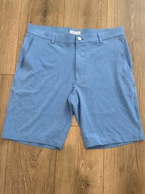 EUC Peter Millar Blue Performance Shorts Golf Size 33